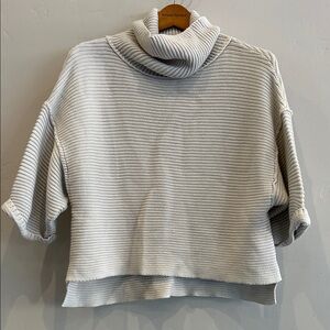 Free People Cowl Neck Crop Sweater